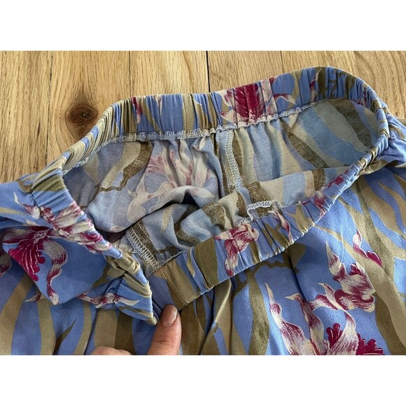 Handmade purple shorts top set vintage fabric floral‎ tank crop boho summer XS - Picture 5 of 7